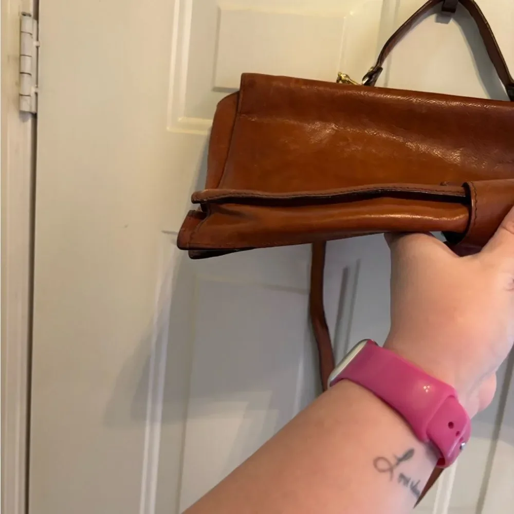 Vintage Parri’s Firenze Tan Leather Women's Laptop Bag